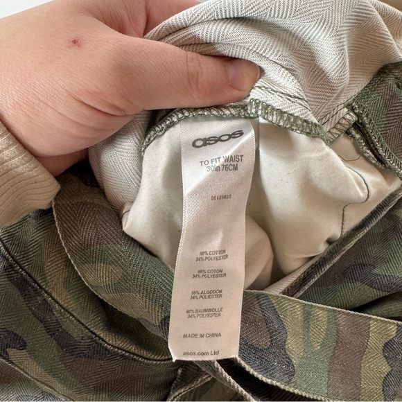 Asos Green Camo Overalls Size 30 - Picture 5 of 6